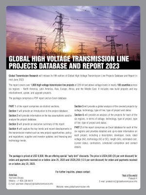 Global High Voltage Transmission Line Projects Database and Report 2023